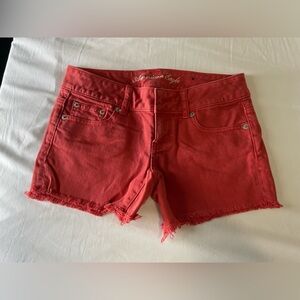American Eagle Outfitters Women's Orange Denim Shorts